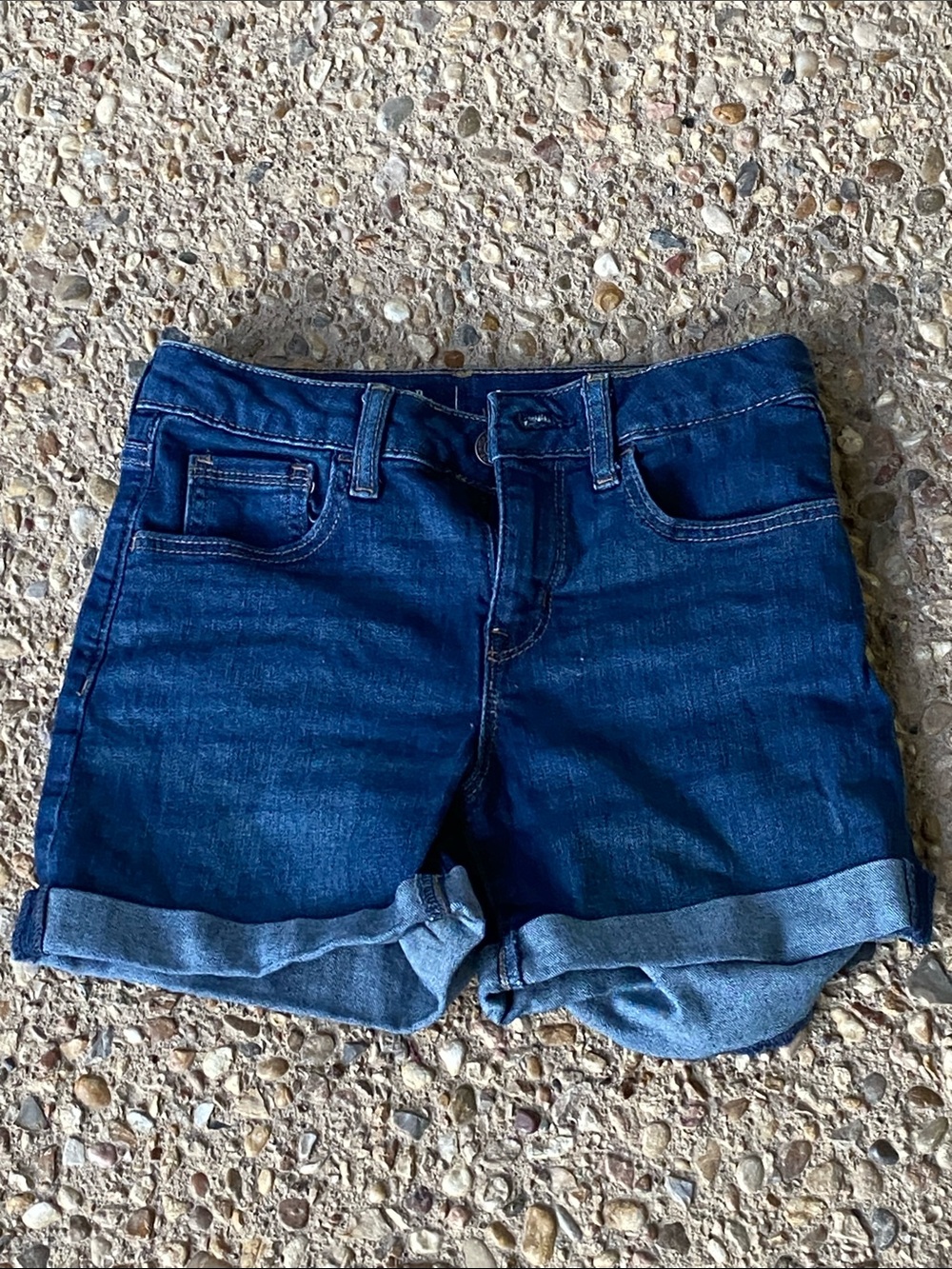 GAP Dark Blue Rolled Cuff Denim Shorts